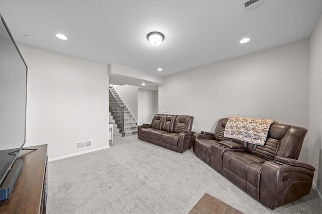 cinema room with carpet flooring