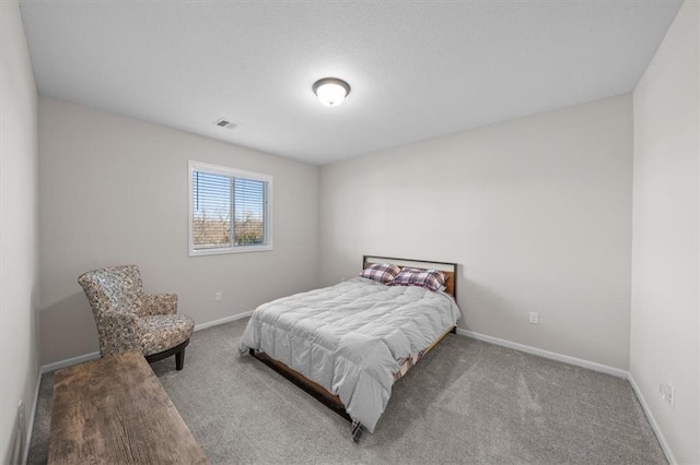 bedroom with carpet