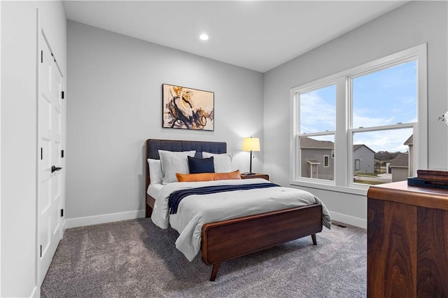 view of carpeted bedroom