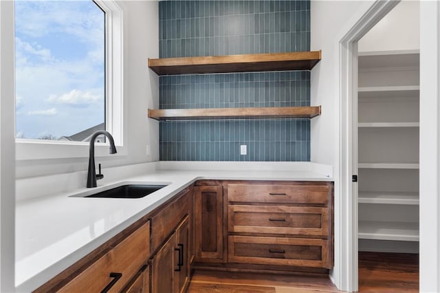 pantry with a sink