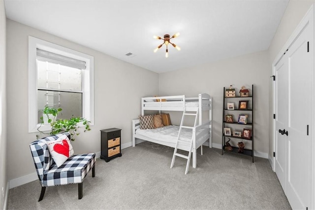 view of carpeted bedroom