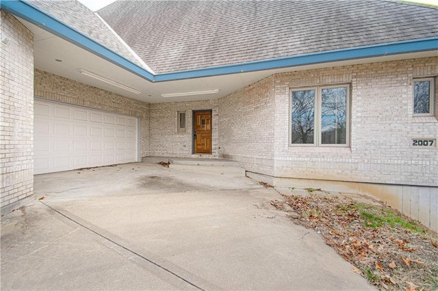 property entrance featuring a garage