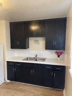 kitchen featuring sink and light hardwood / wood-style floors