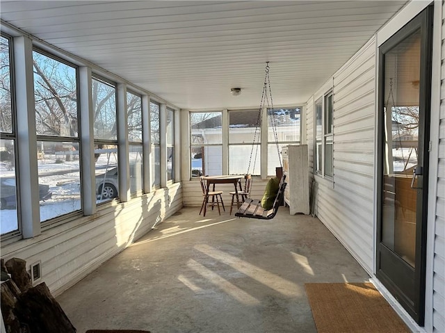 view of sunroom