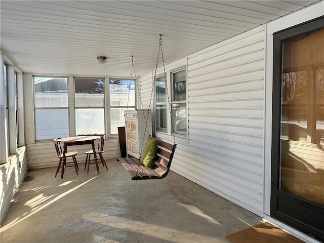 view of sunroom