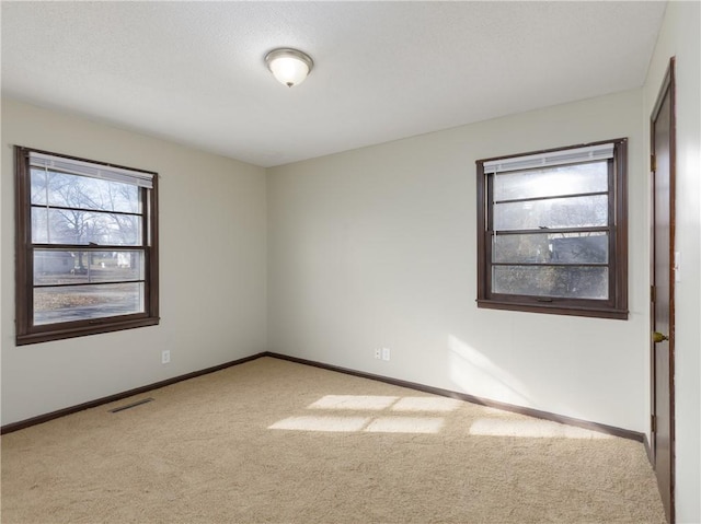 unfurnished room with carpet floors