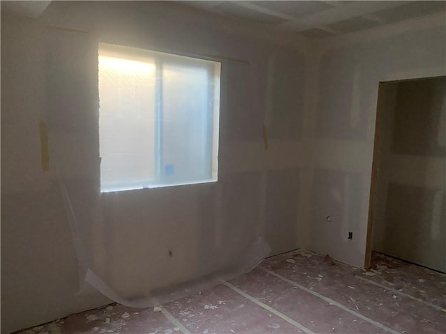 view of spare room