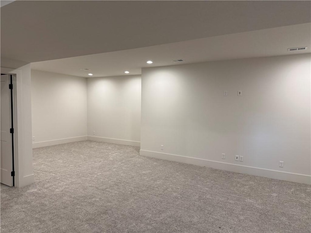 9301 SW Leviathan Ct, Lees Summit, MO 64064 - finished basement featuring light carpet and recessed lighting