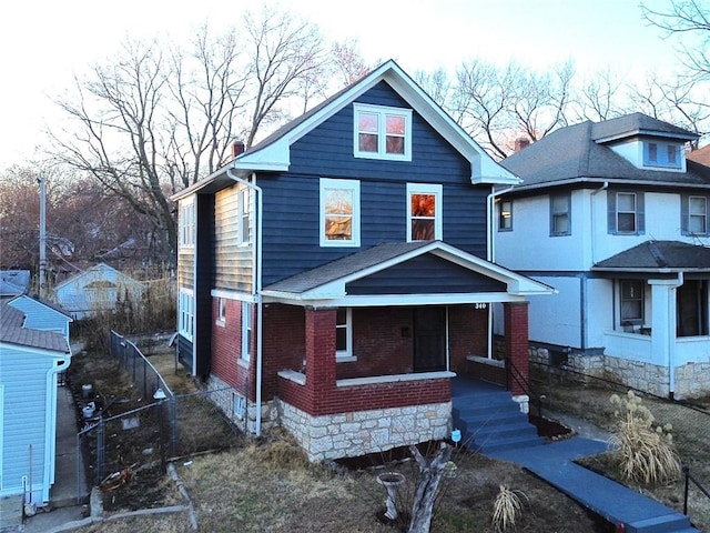 view of front of home with a porch