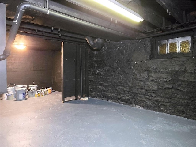 view of basement