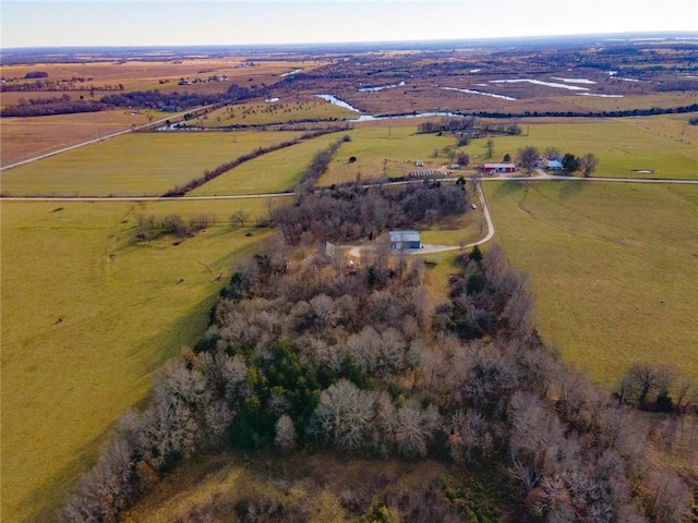 drone / aerial view featuring a rural view