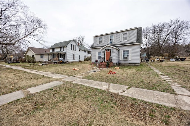 view of front of property with a front yard