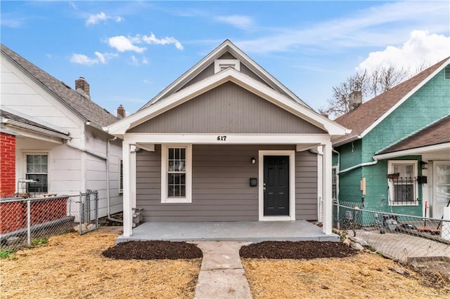 bungalow featuring a porch