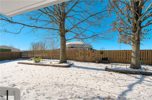 view of snowy yard