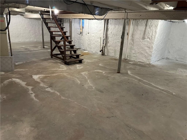 view of basement