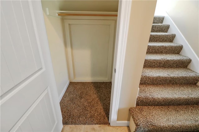 442 Redbud Ct, Warrensburg, MO 64093 - stairs with carpet floors and baseboards
