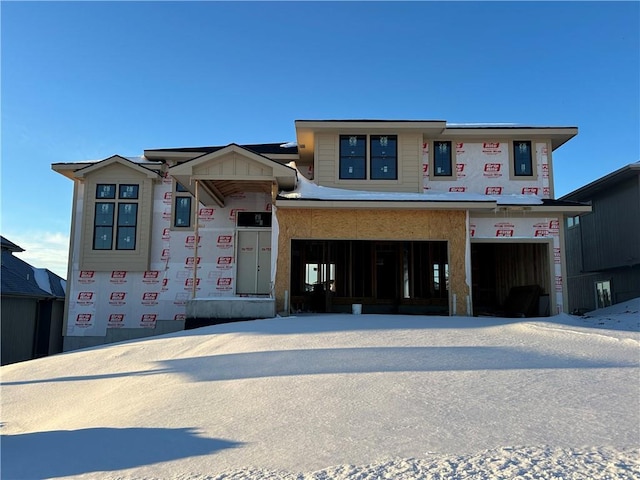 view of unfinished property