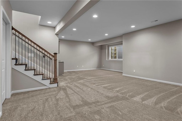 interior space featuring carpet floors