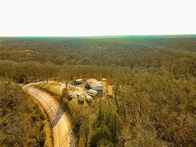 bird's eye view featuring a rural view