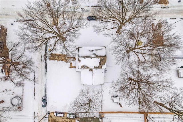 view of snowy exterior