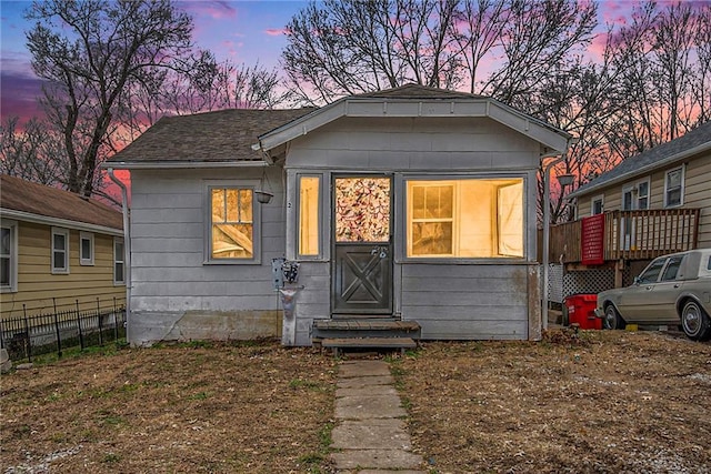 view of bungalow-style home