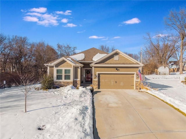 view of front of house featuring a garage