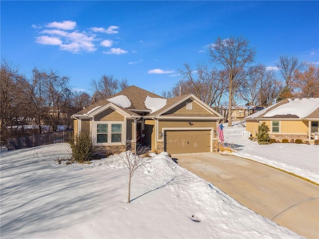 view of front of home featuring a garage