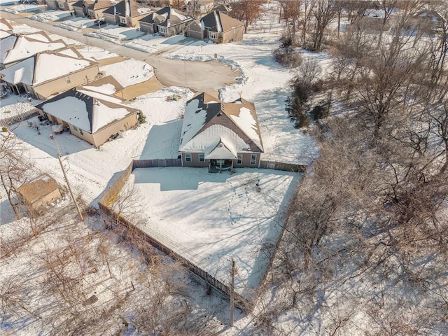 view of snowy aerial view