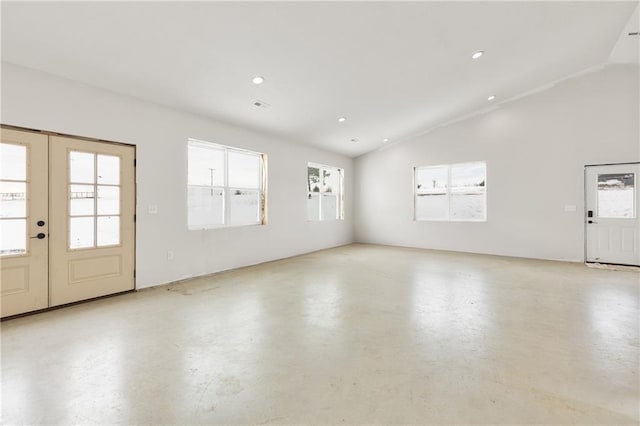 interior space featuring french doors