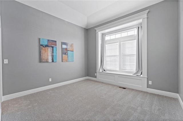 view of carpeted spare room