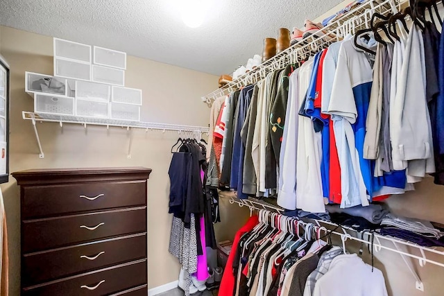 view of walk in closet