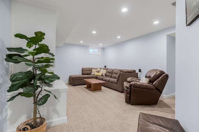 view of carpeted living room