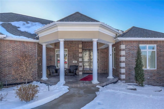 exterior space with a porch