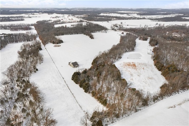 view of snowy aerial view