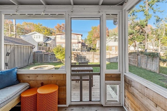 view of sunroom