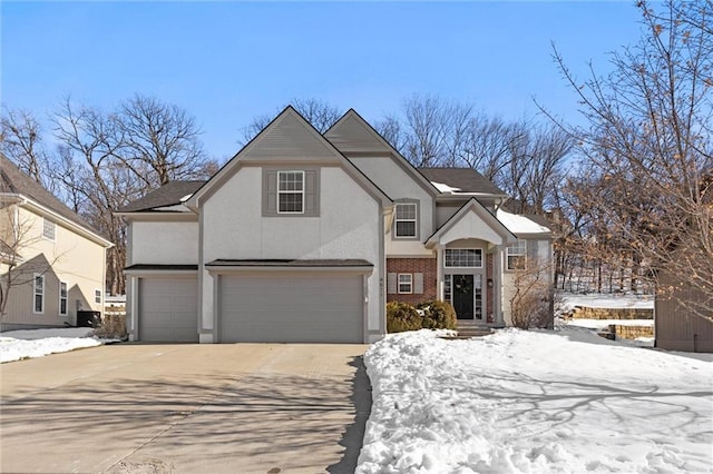 view of property featuring a garage