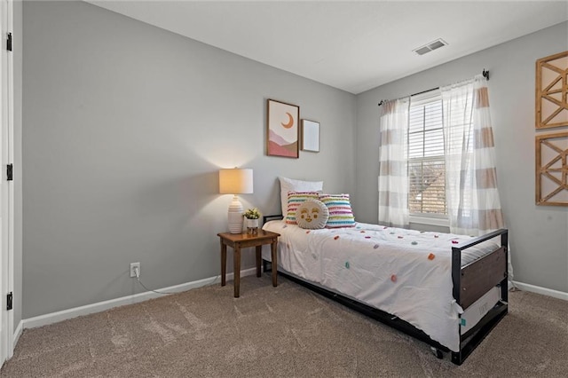 bedroom with carpet