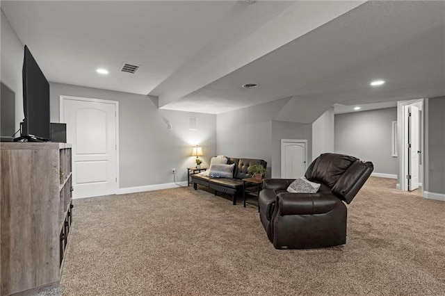 view of carpeted living room