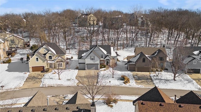 view of snowy aerial view