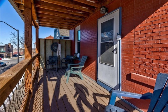 view of wooden deck