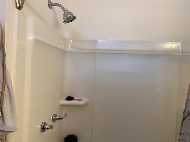 interior details with shower / tub combo