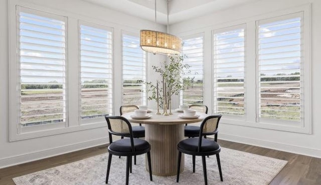 16905 Parkhill St, Overland Park, KS 66221 - dining area with dark wood finished floors