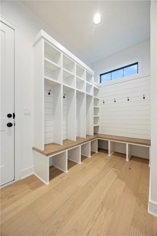 mudroom featuring hardwood / wood-style flooring