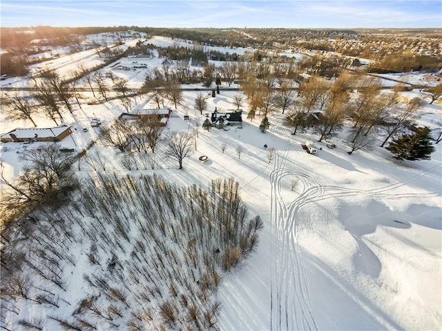 view of snowy aerial view