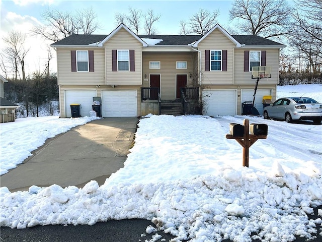 raised ranch with a garage