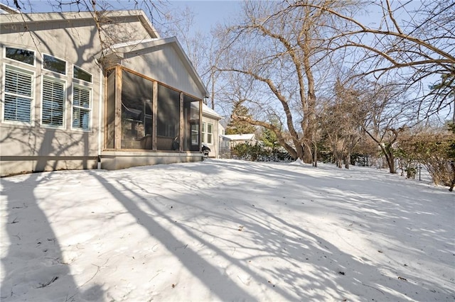 view of snowy yard