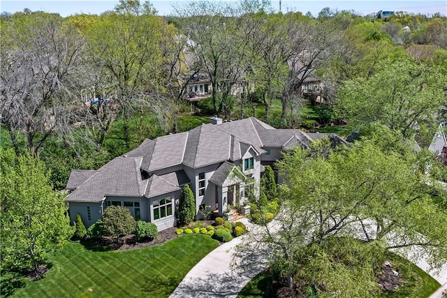 birds eye view of property