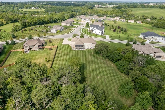 aerial view with a rural view