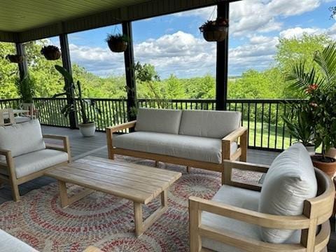 view of sunroom / solarium