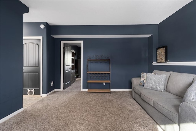 view of carpeted living room